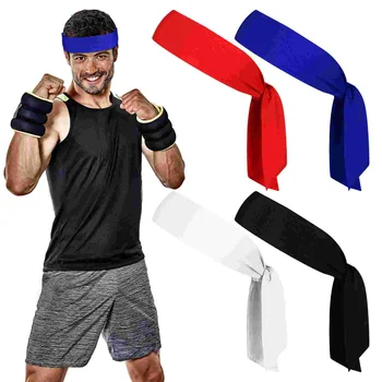  спортивные повязки на голову 4шт, эластичные спортивные повязки унисекс для фитнеса, йоги, бега