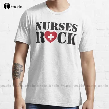  Модная футболка Nurses Rock, высококачественные Милые Элегантные Милые хлопковые футболки с милым рисунком Каваи, подарок на заказ Xs-5Xl