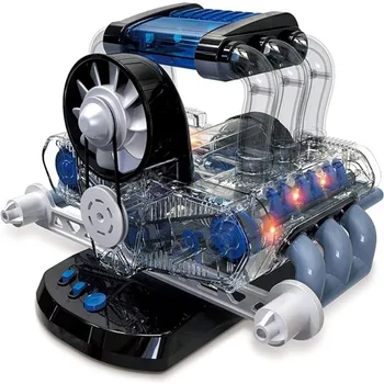  Набор головоломок с двигателем F6, 6-цилиндровая параллельная модель двигателя, игрушка для сборки своими руками, обучающая игрушка STEAM, 3D мини-конструктор, подарок для мальчика