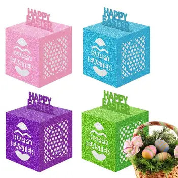  Подарочный контейнер с полым кроликом Коробки для Пасхальных конфет Упаковочная коробка для весенней вечеринки 2024 года Сувениры Принадлежности Украшения для дома