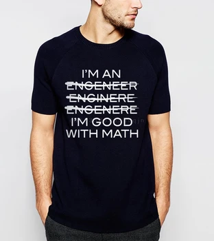  Забавный Слоган, Мужская футболка, Я Инженер, Я Разбираюсь В Математике, Буквы, Повседневная футболка С Круглым вырезом, Новые Летние Топы в стиле Хип-Хоп, Тройники