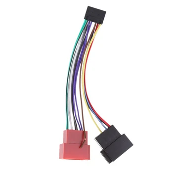  16-контактный разъем для модификации автомобильного стереоприемника Адаптер жгута проводов ISO для CD-плеера KENWOOD Разъем хвостового кабеля