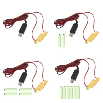  USB-нейтрализаторы AAA Адаптер питания, 1,5 В 3 В 4,5 В 6 В Замените батарейки AAA LR03 для светодиодных часов