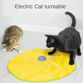  Электрические игрушки для кошек с 4-ступенчатым управлением, поворотный стол с автоматическим вращением, принадлежности для развлечений, интерактивные игрушки 