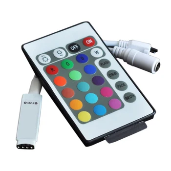  DTF2PEAK Mini 24-клавишный ИК-пульт дистанционного управления для RGB 3528 5050 SMD светодиодных лент 12V 6A для оптовой продажи