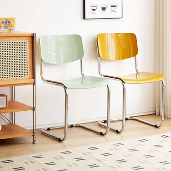  Скандинавские минималистичные обеденные стулья для кафе Современный дизайнерский Уникальный пластиковый стул Терраса Сад