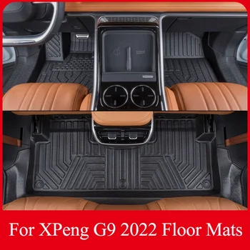  Подходит для ковриков XPeng G9 2022 с полным корпусом, модифицированных аксессуаров для интерьера XPeng G9, специального автомобильного коврика для ног из Tpe