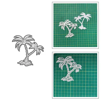  Металлические штампы для резки кокосовой пальмы для поделок, бумажных открыток, поделок, тиснения, 2023 Новых штампа