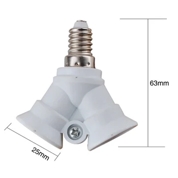  Крепление для белых осветительных принадлежностей Регулируемая базовая розетка Держатель лампы Потолочный поворотный разветвитель света PBT E14