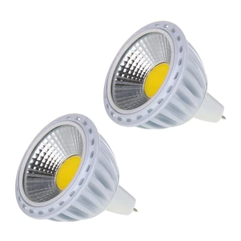  2X GU5, 3 / MR16 6W COB LED Лампа Точечная лампочка 420LM 60 ° 3000K Теплый белый DC 12V