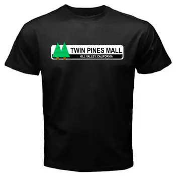  Мужская черная футболка с логотипом Twin Pines Mall 