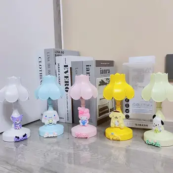  Настольная лампа Kawaii Sanrio Cinnamoroll, Hello Kitty, My Melody, Ночник для защиты глаз для студентов с питанием от Usb, подарок для девочки с третьей передачей