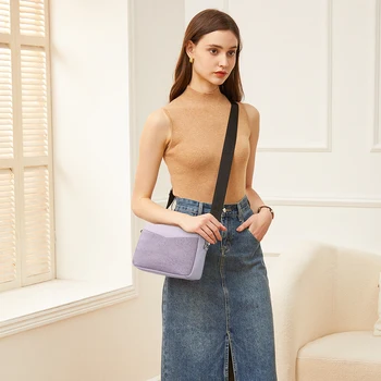  Женская модная сумка Jackie & Jill, винтажная однотонная сумка из коры + искусственной кожи, повседневная сумка через плечо, подарок для женщин