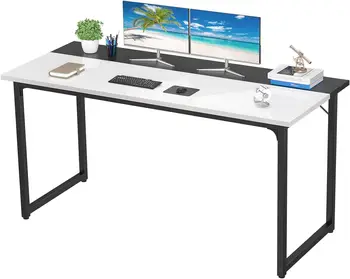  Компьютерный стол 55-дюймовый Письменный стол для домашнего офиса, Современный простой Прочный Стол для ПК, стол для ноутбука, Игровые столы, Деревянный Стол Space Sa