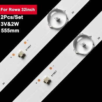  2шт 3V2W 555 мм 8 ламп Светодиодный ТВ Подсветка Полосы Бар для Rowa/Oboni 32 дюйма CRH-K323535T02085CS-REV1.7 32S230 LED32H8 32C5 K32DLT5H