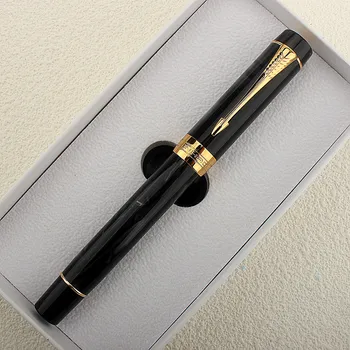  Новая перьевая ручка Jinhao 100 из черноморской смолы с тонким 18-килограммовым золотым зажимом, подарочная ручка для бизнес-офиса для выпускников Бизнес-офиса