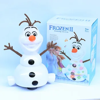  Disney Frozen 2 Танцующий снеговик Робот Олаф со светодиодным музыкальным фонариком, электрическая фигурка, детские игрушки в подарок для детей