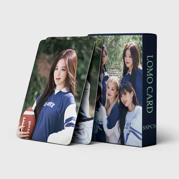  Kpop Idol 55 шт. / компл. Открытки Lomo, фотокарточки GIDLE, поздравительная открытка сезона 2024, коллекция открыток с Минни для фанатов