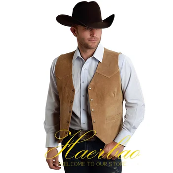  Мужской замшевый жилет в ковбойском стиле в западном стиле, винтажные мужские жилеты в стиле стимпанк chaleco hombre