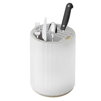  Кухонный вращающийся держатель для ножей, вращающийся на 360 градусов Держатель для палочек для еды, Съемный Ножевой блок большой емкости для вилок и палочек для еды